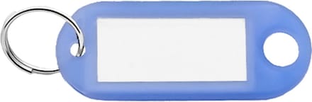 Sleutellabels Transparant Blauw - 100 stuks