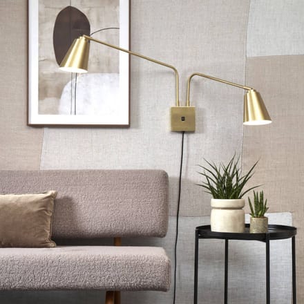 it's about RoMi Wandlamp Bremen - Goud - 130x60x49cm - 2L - Binnen Modern,Luxe