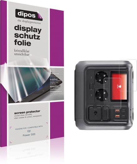 dipos – 2x Beschermfolie geschikt voor DJI Power 500 | Krasbestendige & heldere Screenprotector Ultra-Thin