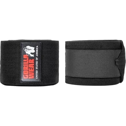Gorilla Wear Knee Wraps - Zwart - 200 cm