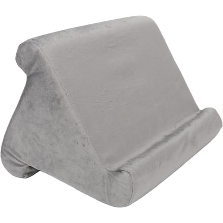 Tablet Kussen Standaard Driehoekig Zacht Comfortabel Schuin Kijken Tablet Leeskussen Grijs gray