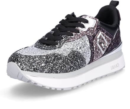 Liu Jo dames sneaker Maxi Wonder 01 zilver zwart