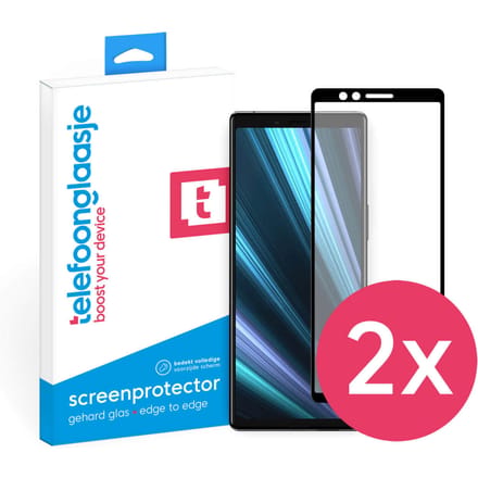 DuoPack: Sony Xperia XZ4 screenprotector gehard glas Edge to Edge