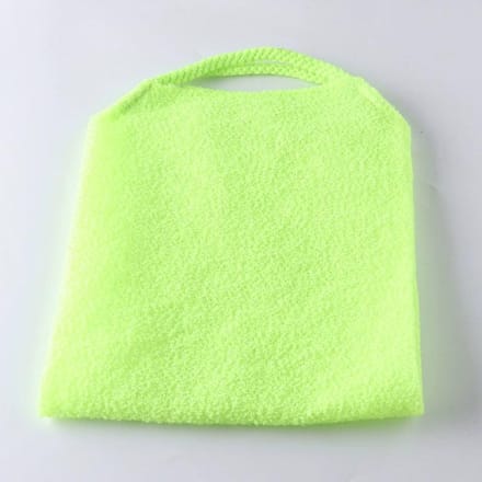 Thuis Lang Schrobdoek, Elastisch Uitrekbaar Mat Achterkant Handdoek, Gebruikt Voor Baden En Modderbad Schrobben grasgroene kleur