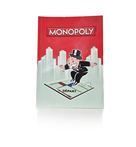Monopoly Notitieboek - A5 formaat - 50 vel - 100 pagina's - incl. 2 stickervellen - Lijntjes