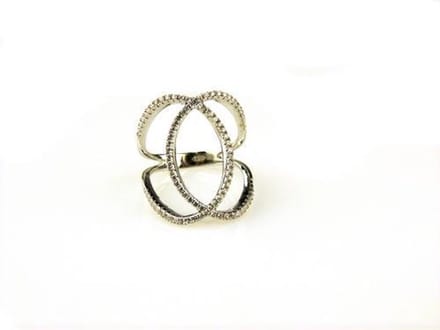 ring in zilver model diana gezet met cubic zirconia