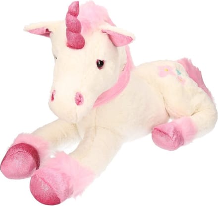 Witte pluche eenhoorn knuffel 62 cm