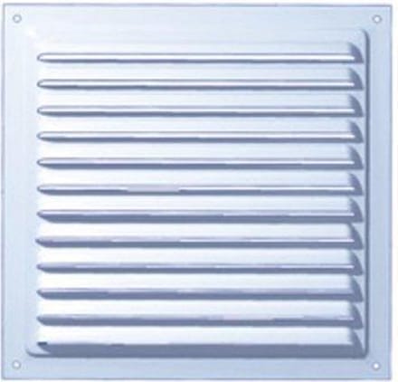 Plieger Aluminium Schoepenrooster met Gaas - 245 x 195 mm - Wit