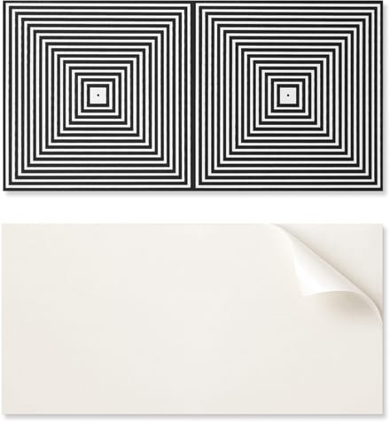 Zelfklevend behang met afbeelding 120x60 cm. Concentrische lijnen in vierkanten.