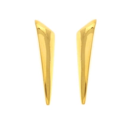 Behave - Dames oorbellen staafjes goudkleur modern elegant - 3 cm