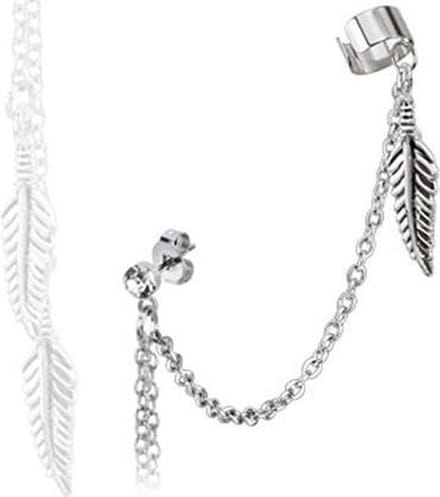 Oorbel met fake Helix ketting - LMPiercings