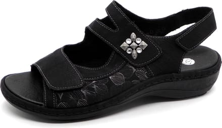 Remonte Dames Sandaal - D7647-01 Zwart/Combi - Maat 36