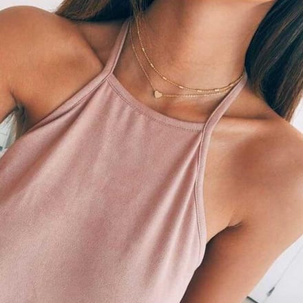 Ketting met hartje + Ketting fantasy goudkleur