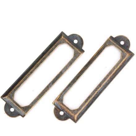 20 Pièces Étiquettes de Tiroir Marque Étudiants Bricolage Rétro Panneaux de Tiroir Étagère Note Accessoire Bronze Vert bronze