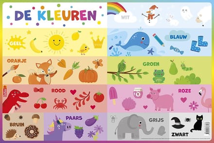 Educatieve onderleggers - De kleuren