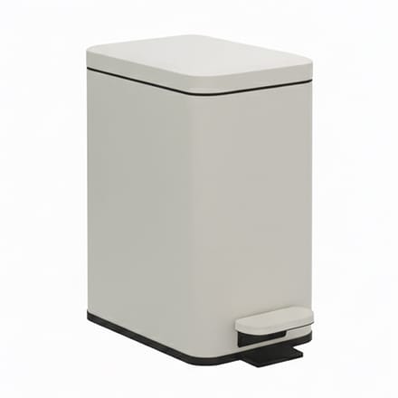 Prullenbak badkamer - 10 l - smal - softclose - beige