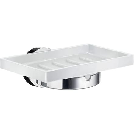 Smedbo Home soap dish holder with porcelain dish HK342P