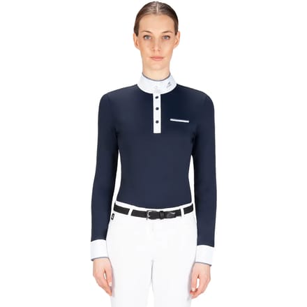 Dames wedstrijdpolo met lange mouwen Equiline Gracielle
