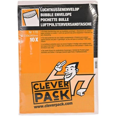 Envelop CleverPack luchtkussen nr17 - 250x350mm wit - 10 stuks