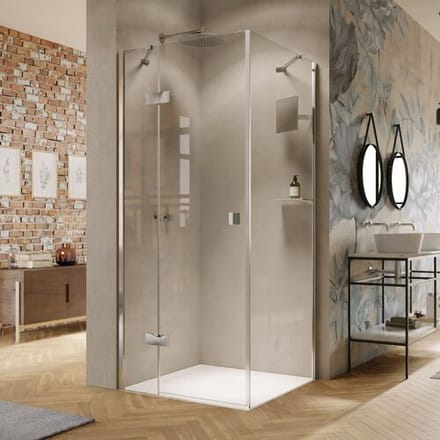 HÜPPE Solva partially framed swing door with fixed part 120 x 200 cm, left S20304092321