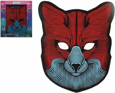 Masker LED Vos - Lichtgevend - Geluidsreactief - Partymasker - Festival