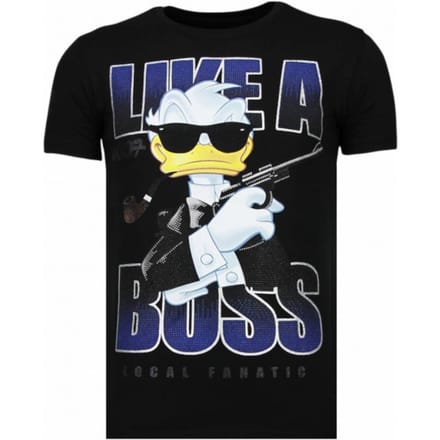 Local Fanatic Like a boss rhinestone t-shirt