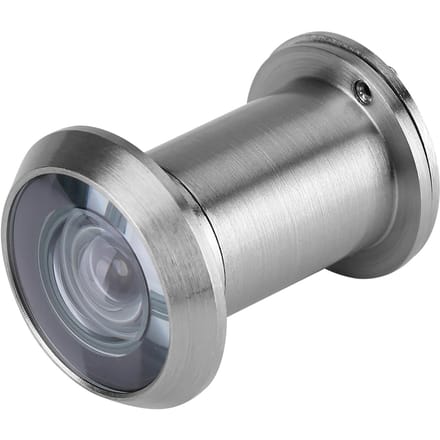 Deurkijker met optische glazen 220 graden groothoeklens voor thuisbeveiliging (Geborsteld zilver)