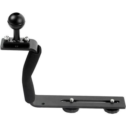 Poignée de plateau de plongée en alliage d'aluminium, support de caméra sous-marine, plate-forme de photographie, support de plaque avec boule noir