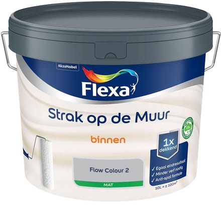 Flexa - Strak Op De Muur Binnen Mat - Flow Colour 2 - Mengverf - 10 L