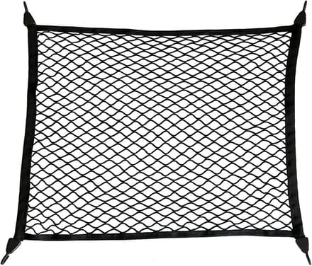 Famanu - Super elastisch universeel bagagenet 70x70 cm met haken – Zwart