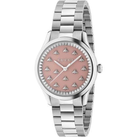 Gucci YA1265033 G-Timeless Roze Wijzerplaat Dames Horloge