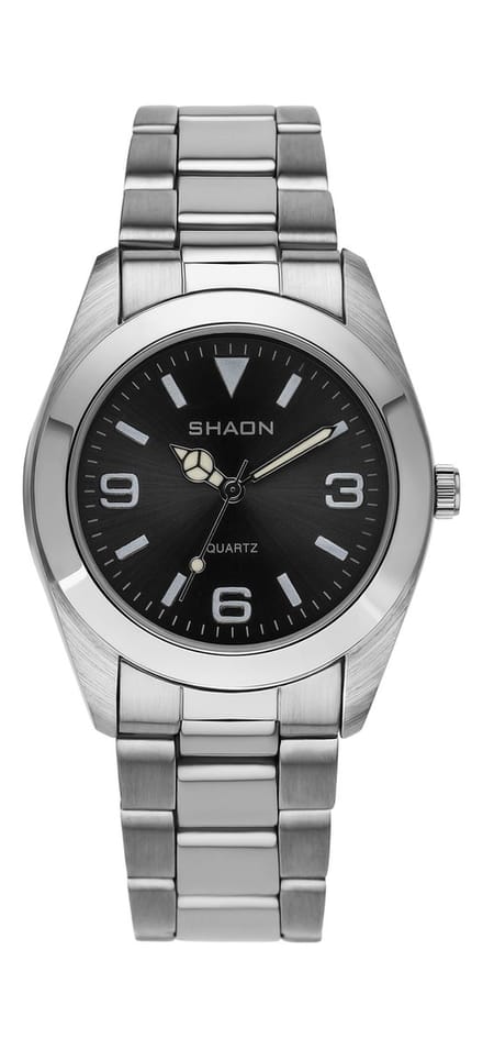 Shaon 22-7121-48 Horloge - Staal - Zilverkleurig - Ø 37 mm