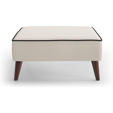 Hocker Zara linnen met contrast piping | NADUVI Collection