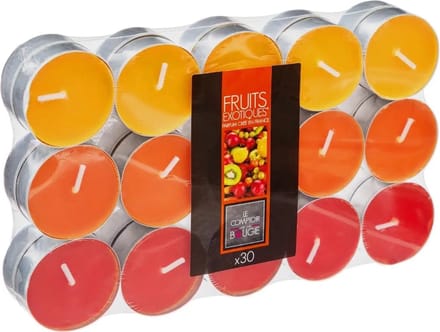Atmosphera Geurkaars waxine/theelichtjes - 30x - Tropisch fruit - 3,5 branduren