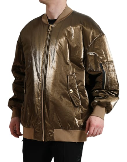 Bomberjack met Metallic Stijl