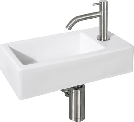 Differnz Fonteinset Mix&match Ravo Keramiek Gebogen Mat Chroom