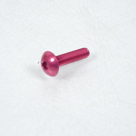 Vis Dôme large BTR M6 pas 100 25mm anodisé Rouge 3AS Racing pour moto Neuf