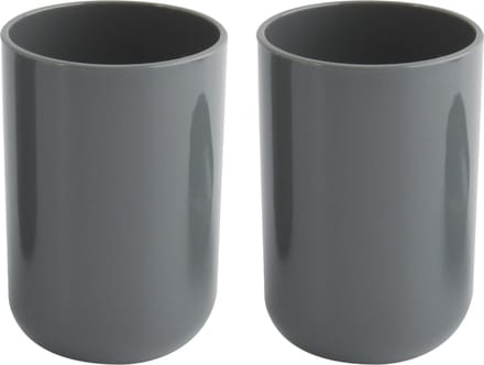 MSV Drinkbeker/limonadebeker - 4x - PS kunststof - grijs - 490 ml - camping bekers
