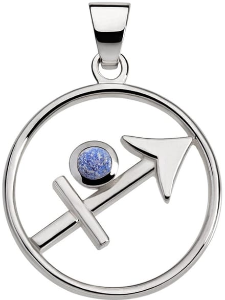 Boogschutter hanger met lapis lazuli