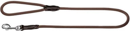 Hunter Looplijn Freestyle Nylon Rond Bruin - Hondenriem - 110x0.8 cm