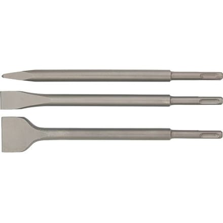 Labor beitelset punt, vlak en spade gehard staal SDS-plus - set 3 delig (GL910003)