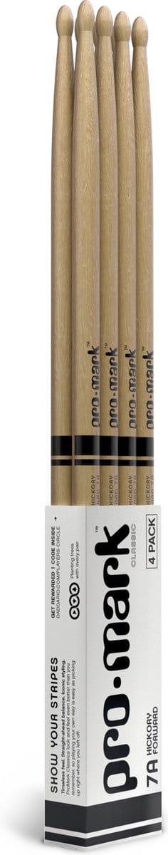 Promark TX7AW-4P Drumstokken 7A houten tip - 4-pack