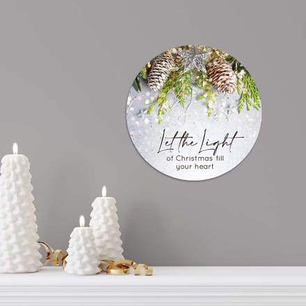 Kerstcirkel ' Let the light' - Christelijk - MajesticAlly