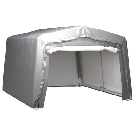 vidaXL - Opslagtent - 370x370 - cm - staal - grijs