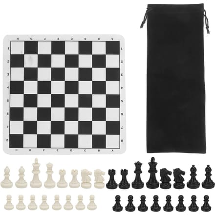 Internationale Standaard Schakspel Set Competitie Grote Plastic Schakset met Schaakbord white