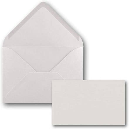 Set van 25 Blanco Kaarten met Envelop C8 Natuurwit 240 g/m²