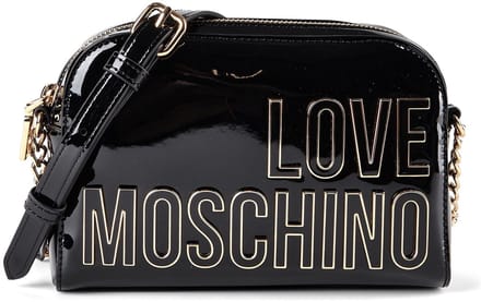 Love Moschino Enameled Logo Crossbody tas 20 cm - Dames - black
