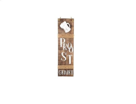 Houten tekstbord - Ophangbaar - Proost - Geniet