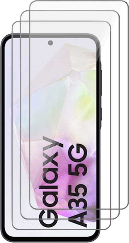 Screenprotector geschikt voor Samsung Galaxy A35 - 3x Glas Screen Protector