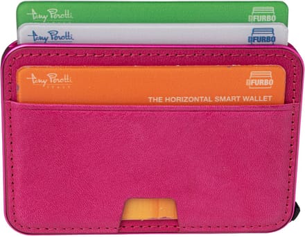 Tony Perotti Furbo EVO RFID leren Pasjeshouder - Fuchsia